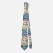 HUMINGBIRD och Rosa Flowers Necktie