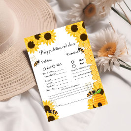 Humla baby-prediktionskort för babyskor inbjudningar