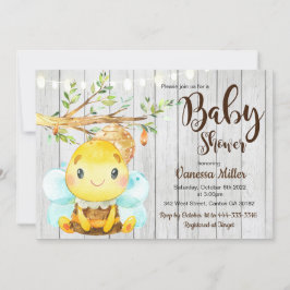 Humla Baby Shower Inbjudningar
