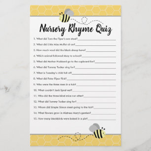 Humla Baby Shower Nursery Rhyme Quiz