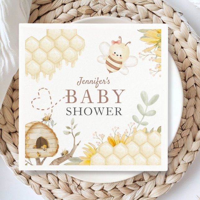 Humla Baby Shower Papper Pappersservett (Skapare uppladdad)