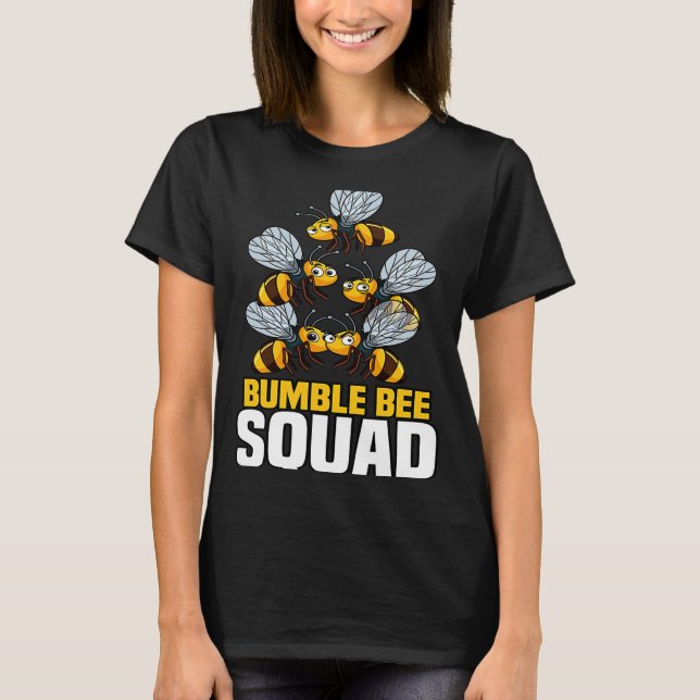 Humla Flower Pollinator Stingers Bee T Shirt (Framsida)