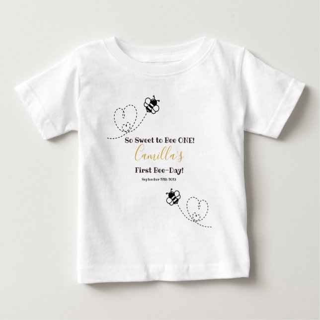 Humla födelsedag första bisdagen t shirt (Framsida)