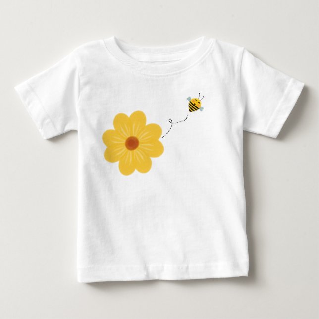 Humla Gult Flower T Shirt (Framsida)