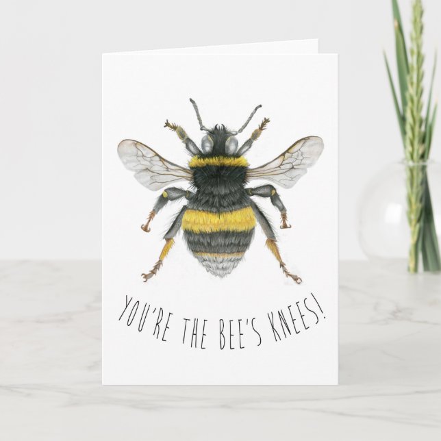 Humla Hälsning-kort - du är Bees Knees Kort (Framsida)