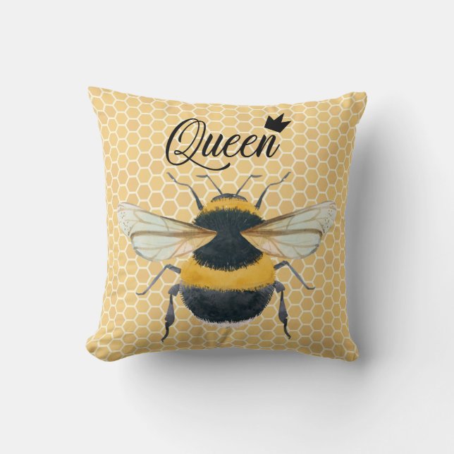 Humla Honeybee Queen Bee Kudde (Framsida)