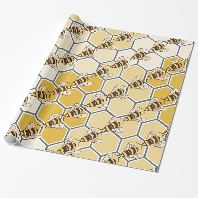 Humla Honeycomb Presentpapper (Utrullad)