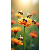 Humla honung gult blommigt namn-skript