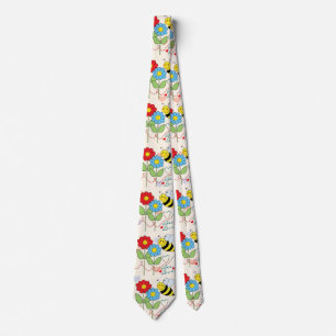 Humla med blommabikärlek slips