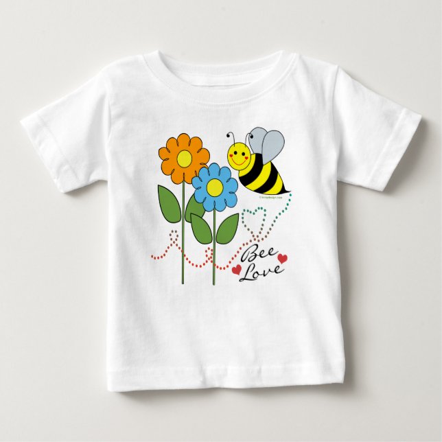 Humla med blommor Bee Kärlek Tröja (Framsida)