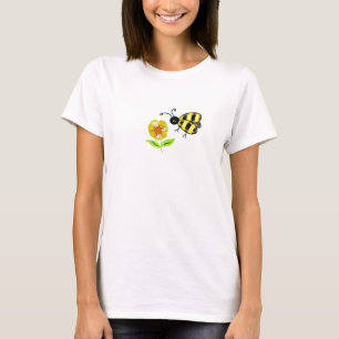 Humla med gul blomma tee shirt
