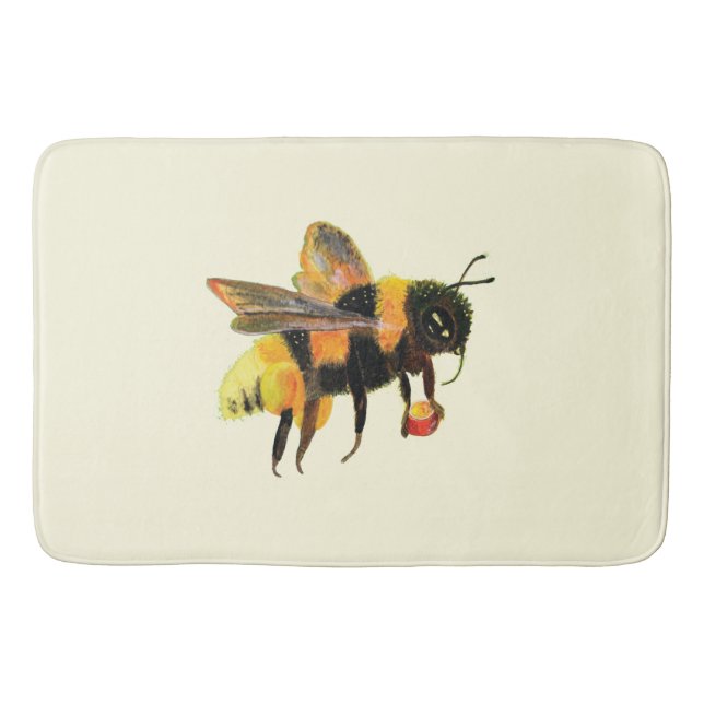 Humla med pollen badrumsmatta (Framsidan)