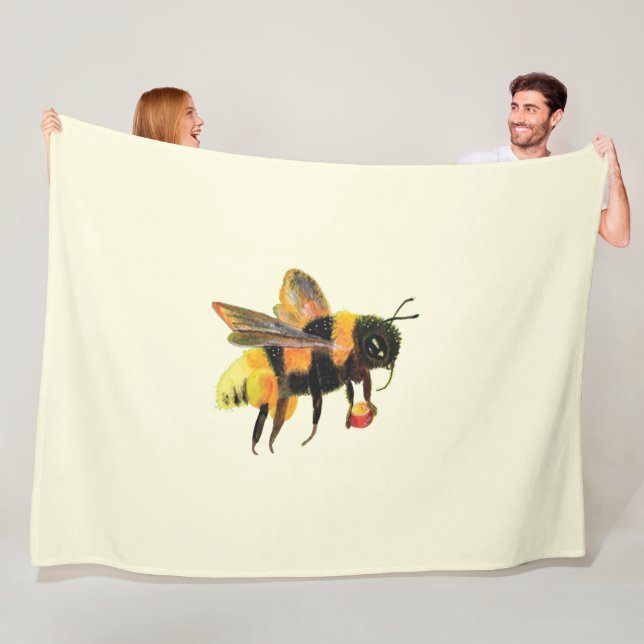 Humla med pollen fleecefilt (På plats)