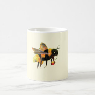 Humla med pollen kaffemugg