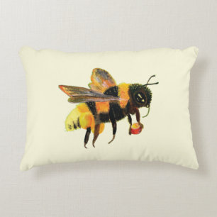 Humla med pollen prydnadskudde