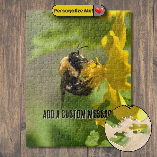 Humla närbild pussel (Bumble Bee Closeup Jigsaw Puzzle)