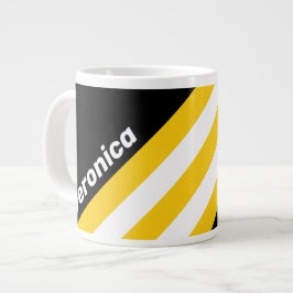 Humla Nostalgiska Ränder med Namn Jumbo Mugg