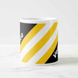 Humla Nostalgiska Ränder med Namn Jumbo Mugg