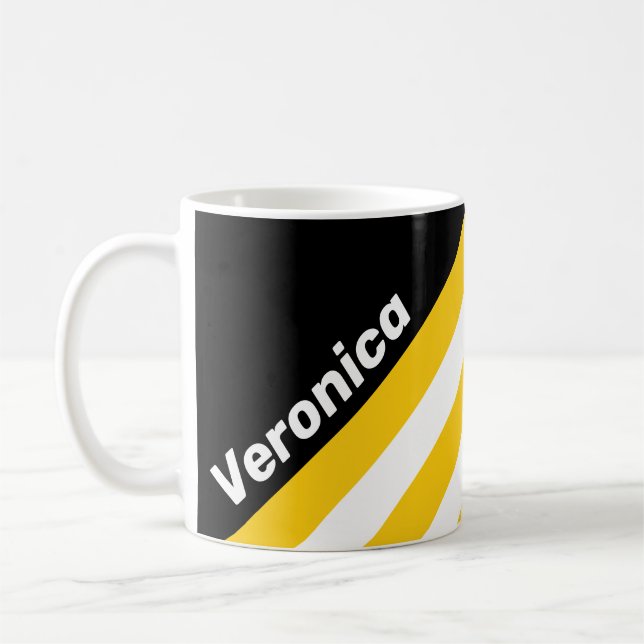 Humla Nostalgiska Ränder med Namn Kaffemugg (Vänster)