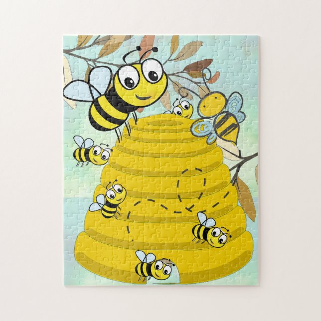 Humla och Hive Photo Puzzle Pussel (Vertikal)