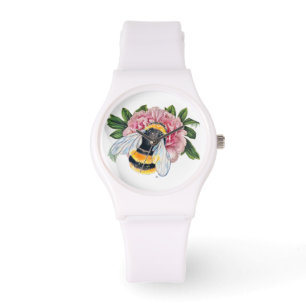 Humla och pion armbandsur
