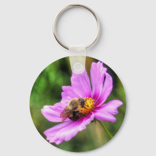Humla om Rosa Cosmos Nyckelring