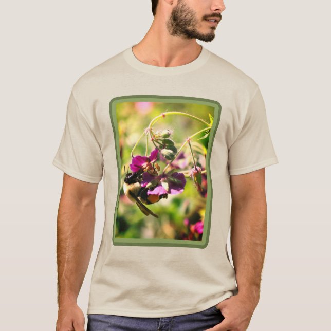 Humla på blomman t shirt (Framsida)