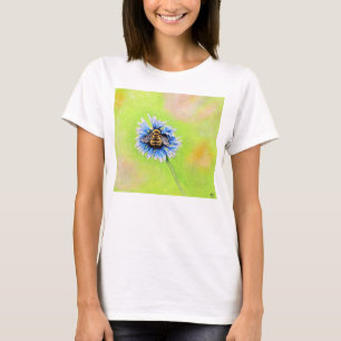 Humla på en färgreduk t shirt