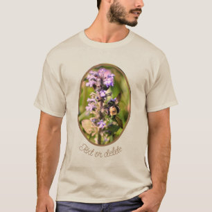 Humla på Lila Flower Personlig T Shirt
