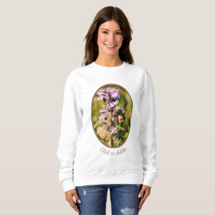 Humla på Lila Flower Personlig T Shirt