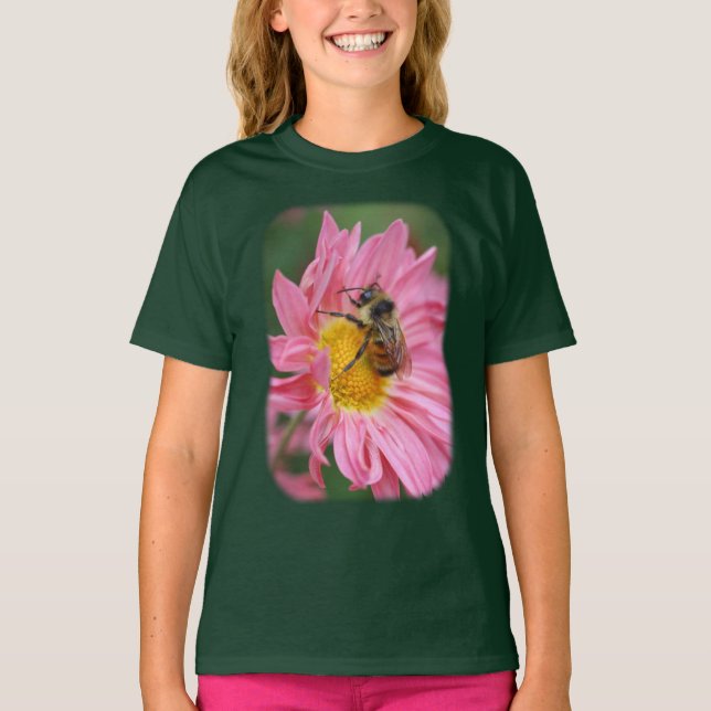 Humla Rosa Daisy Flower T Shirt (Framsida)