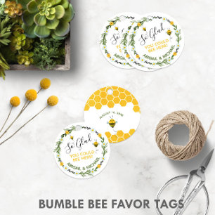 Humla "Så glad att du kunde vara här" 🐝 Gåvor Etiketter