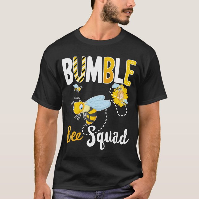 Humla Squad, Bumblebee Team Group, Cute Gift T Shirt (Framsida)