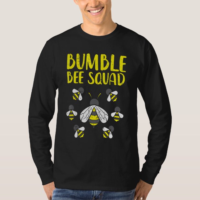 Humla Squad Funny Bumblebee Friends Team Manar T Shirt (Framsida)