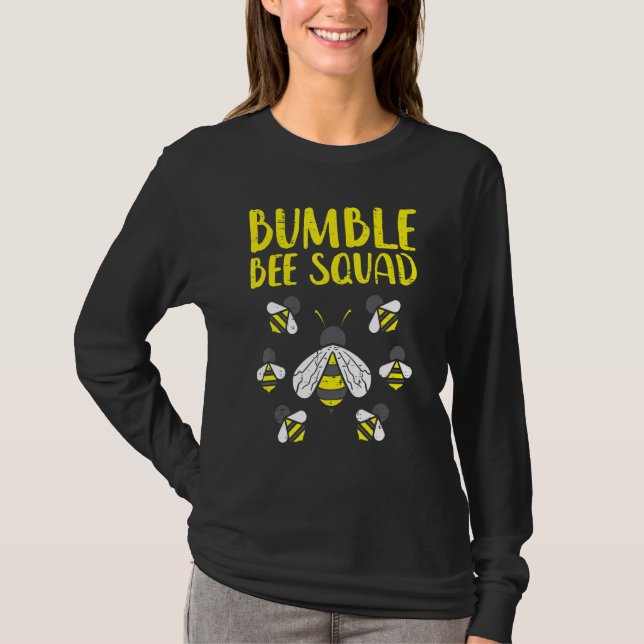 Humla Squad Funny Bumblebee Friends Team Manar T Shirt (Framsida)