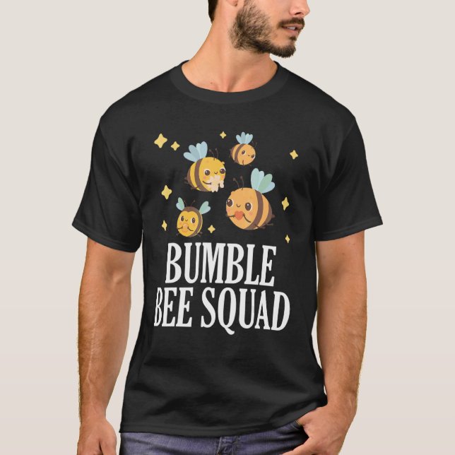 Humla Squad Honung Cute Bibiproducerande Bee Apiar T Shirt (Framsida)