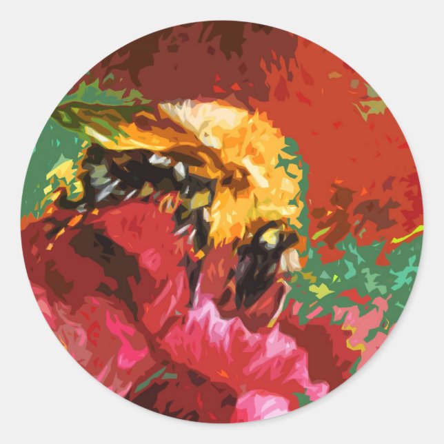 Humla Sticker Runt Klistermärke (Framsida)