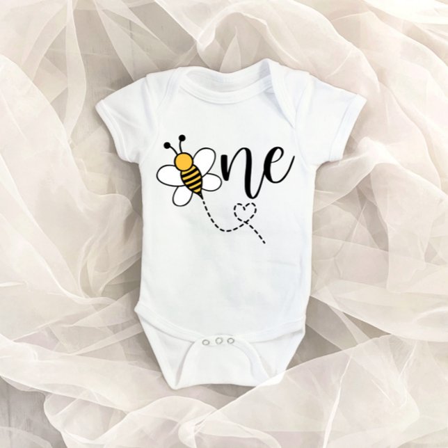 Humla Théen ONE 1st Birthday Baby Bodykostym T Shirt (Skapare uppladdad)