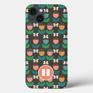 Humla & Tulips Rosa & Black Monogram Initial