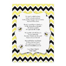 Humlababy showertackkort med dikt