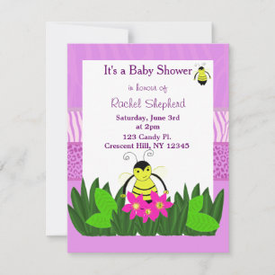 Humlebi Babyshower Inbjudningar