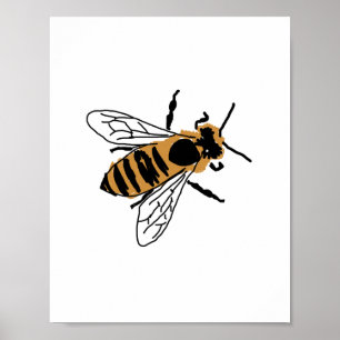 Humlebi Illustration Bimålning Konst Poster