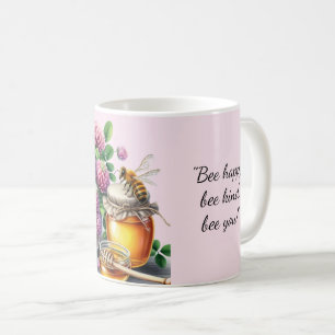 Humlebi Klöver Blomma Inspirerande Citat Mugg