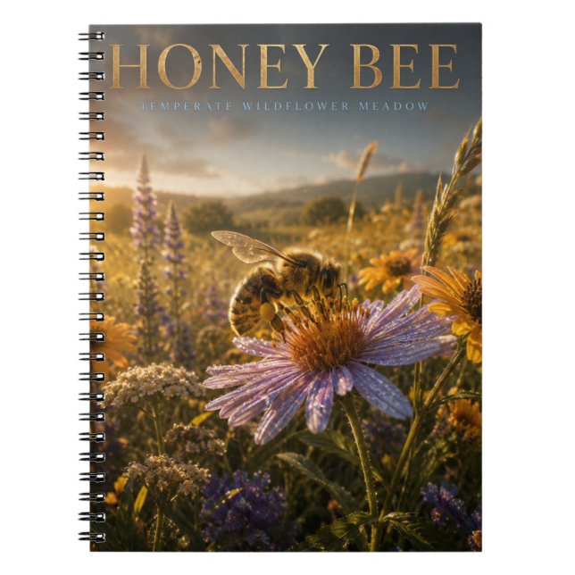Humlebi Vildblommeäng DJUR Anteckningsbok (Framsidan)
