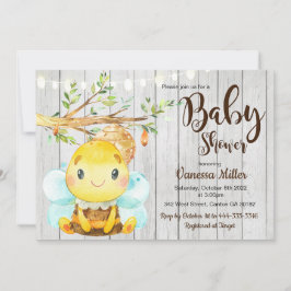 Humlor Baby Shower Inbjudningar