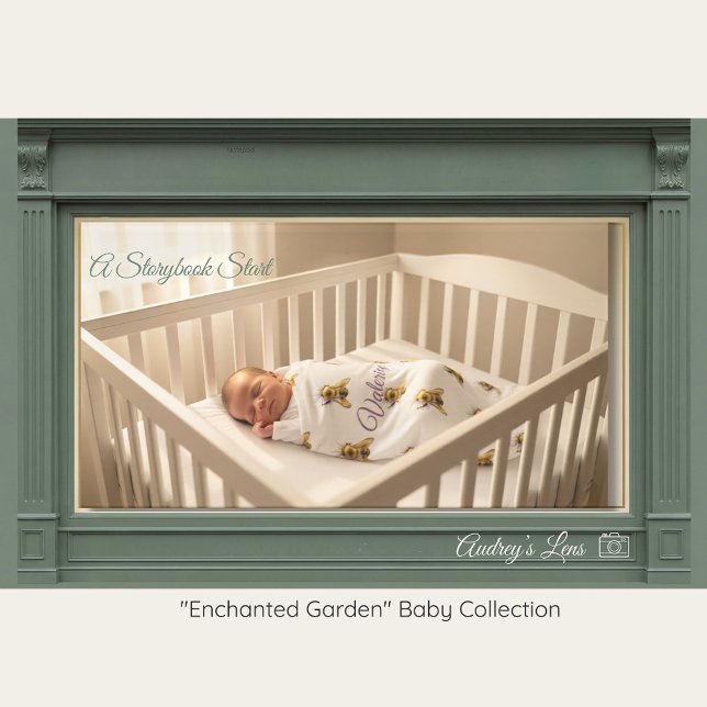 Humlor Babyfilt | Whimsical Nature Nursery  Fleecefilt (Skapare uppladdad)