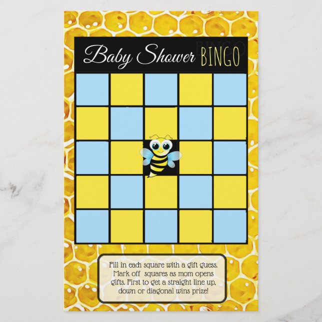 Humlor Biktema baby shower-spel Flygblad (Framsidan)