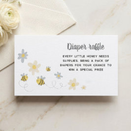 Humlor Blöja Lotteri Kort – Bee Baby Shower