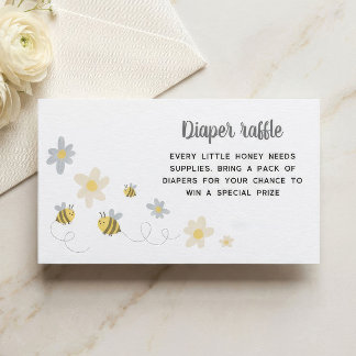 Humlor Blöja Lotteri Kort – Bee Baby Shower
