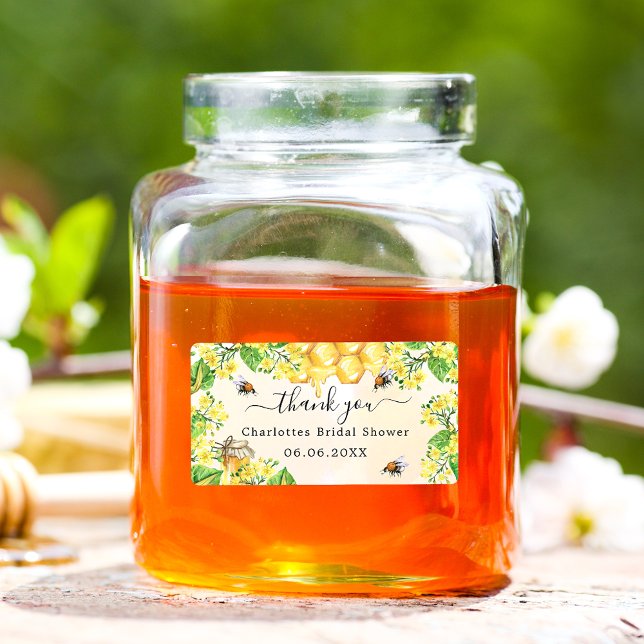 Humlor Bröllopsdusch gul blomster tack Fraktsedel (Skapare uppladdad)